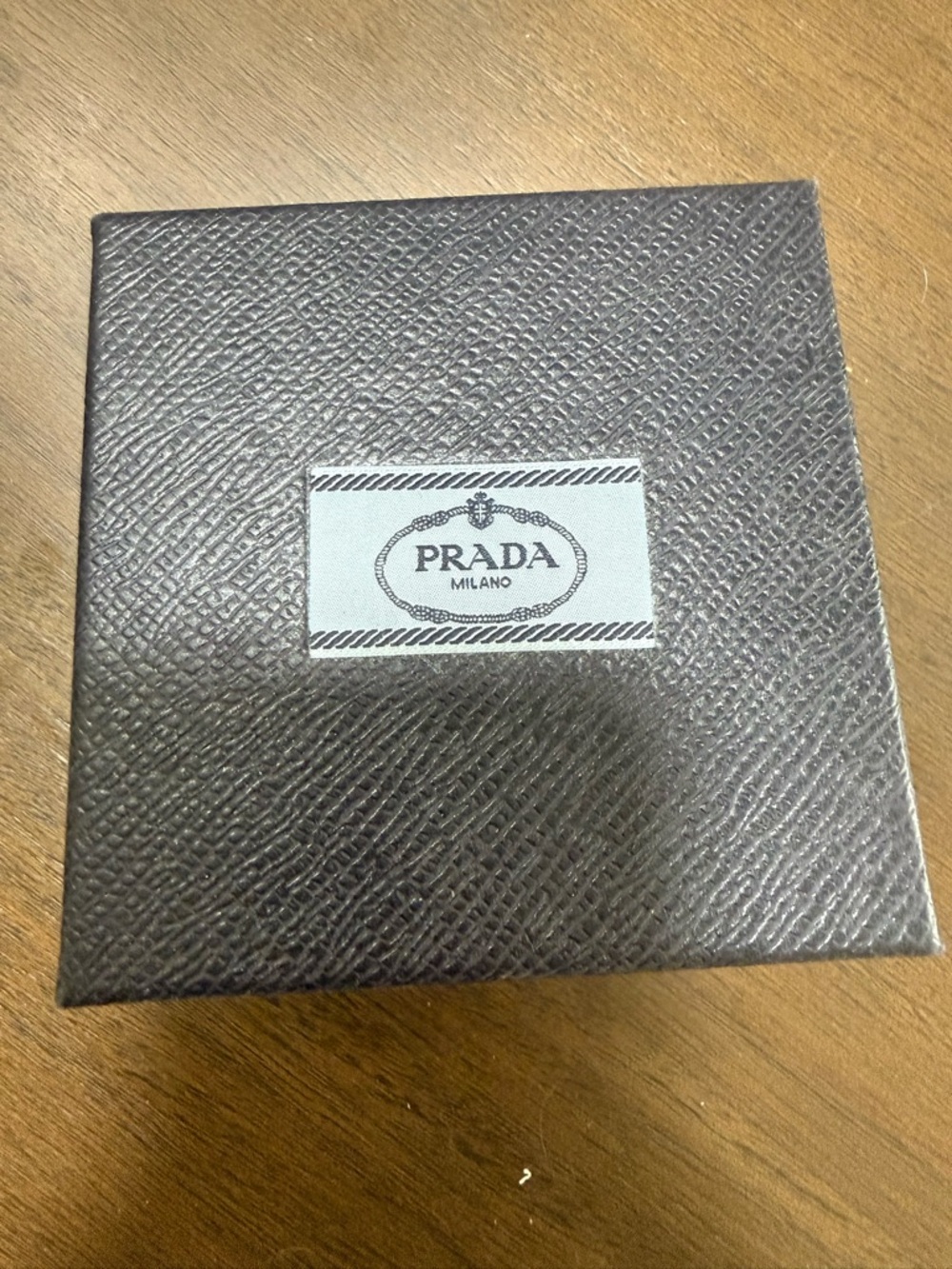 Prada Black and Gold Triangle Logo Studs - Picture 5 of 5